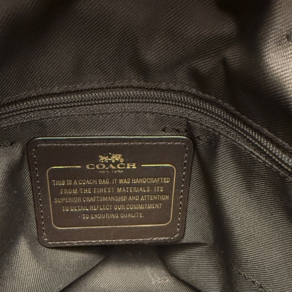 COACH Edie Brown Jacquard Bag.  EUC! - Picture 10 of 13